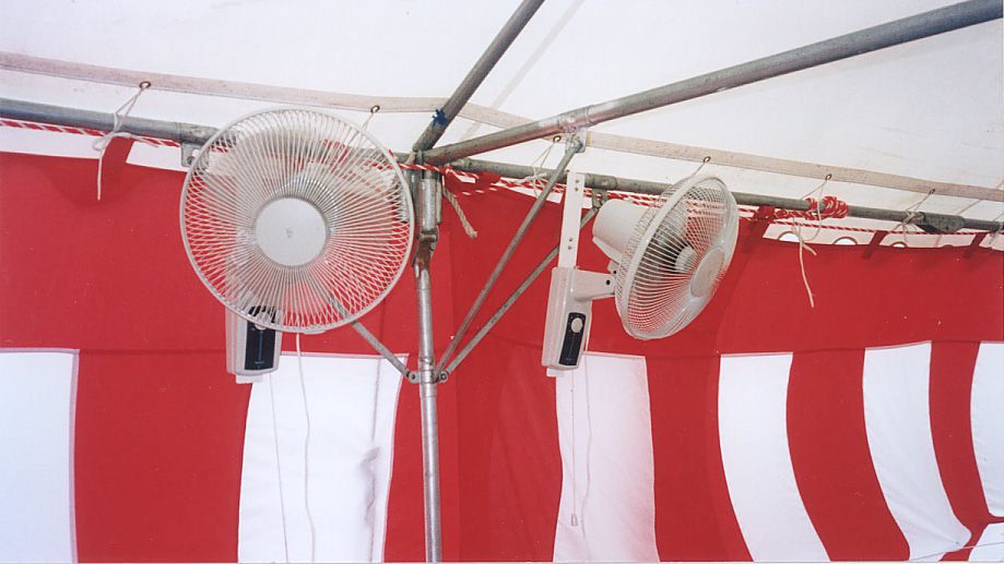 attachable wall fan tent event