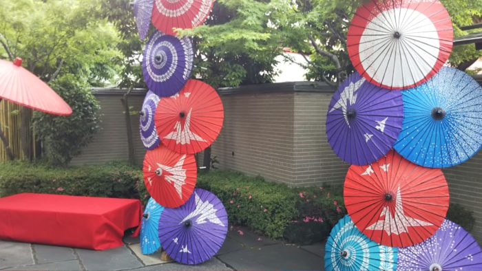 Japanese umbrella tower 