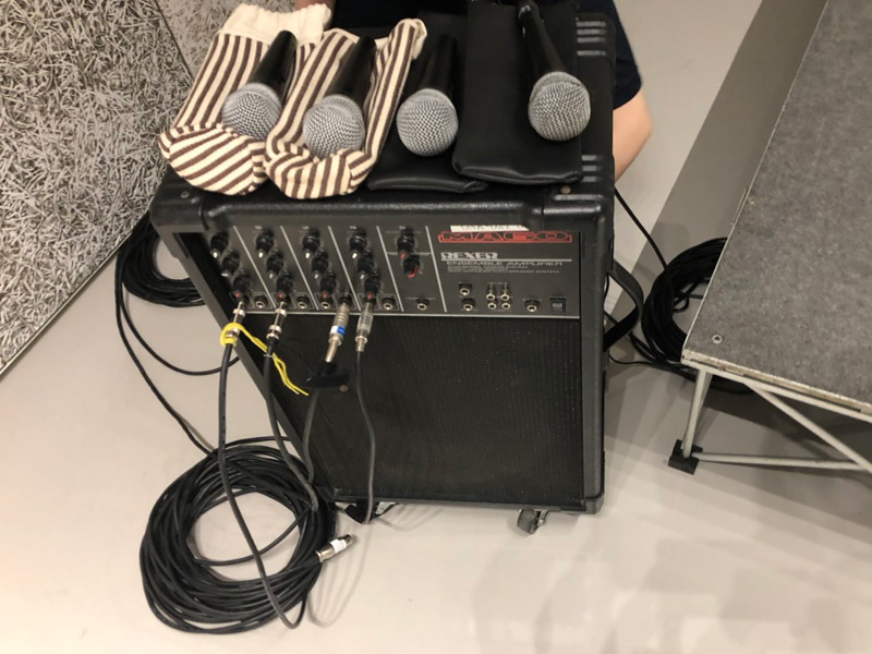 medium sized audio equipment set