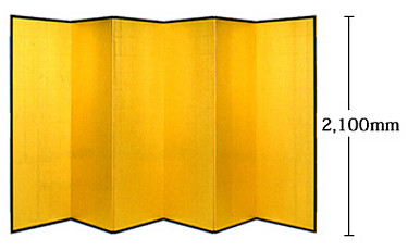 2100mm high golden Japanese folding screen